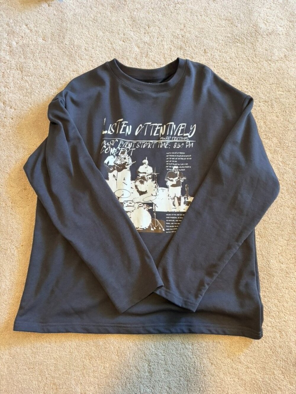 Grey long sleeve shirt
